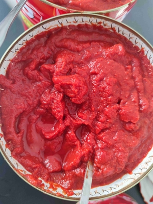 Processamento a vapor Molho de tomate enlatado 100% matéria-prima fresca de tomate