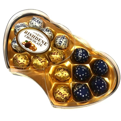 Caixa de presente 16pcs dado forma coração do chocolate do coração do dobro T16