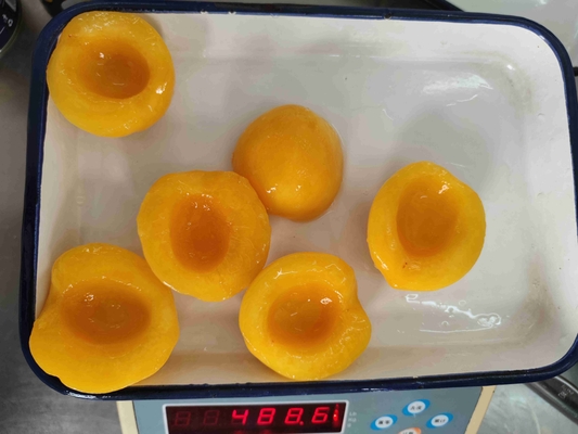 Armazenamento à temperatura ambiente Pêssego amarelo enlatado 2 anos