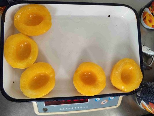 Frutos Pêssegos Amarelos Em Latas