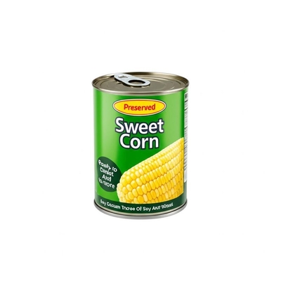 Milho doce em conserva conveniente, pronto para comer e fácil de armazenar. Pode conter vestígios de soja e trigo.