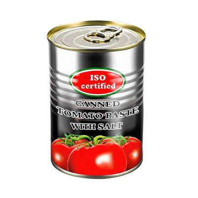 Pasta de tomate en conserva com certificação ISO com ingredientes não-OGM e sal
