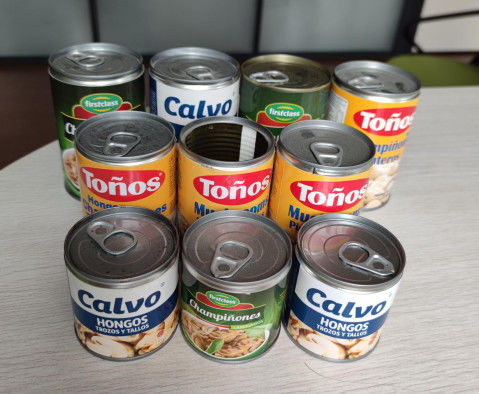 A preservação HALAL da água 400g enlatou cogumelos inteiros