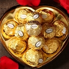 Caixa de presente 16pcs dado forma coração do chocolate do coração do dobro T16