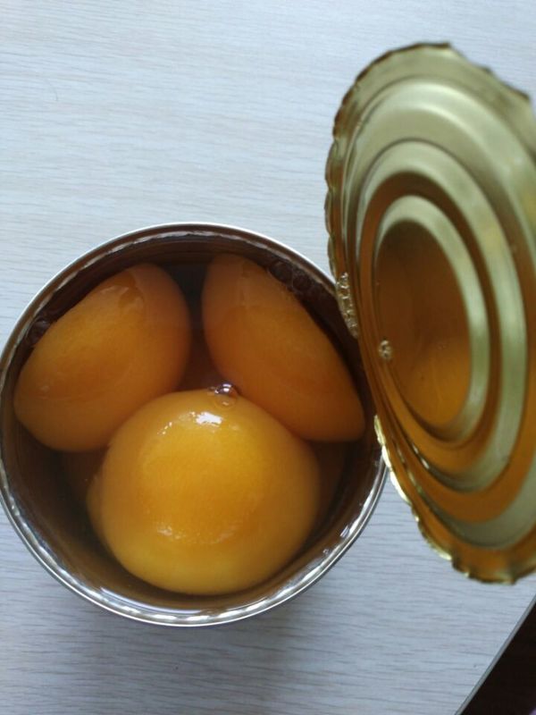 Estabilidade na prateleira Pêssego amarelo enlatado Ingredientes Pêssegos Brix 14-17% leve / 18-22% pesado